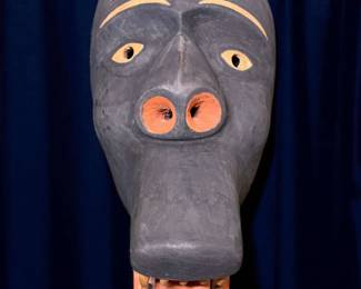 Charlie Mayac, King Island, Inupiaq, Alaska Carved Wood Mask