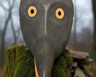 Charlie Mayac, King Island Alaska Carved Wood Mask