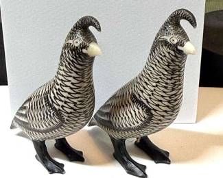 Pair of Scrimshaw Figurines Artist Unknown