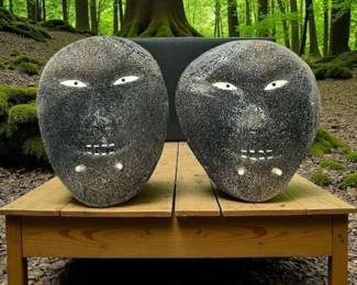 Inuit Carved Maskettes