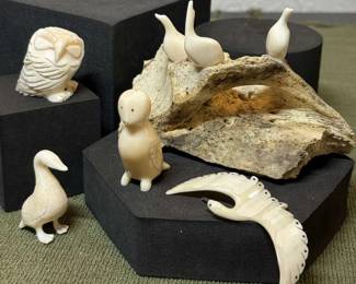 Assorted Inuit Small Bird Carvings
