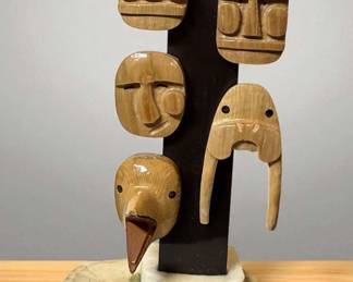 J Kokoluk Signed Carving or Totem