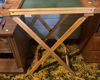 Wooden folding gaming table