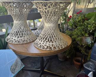 small wicker seats 