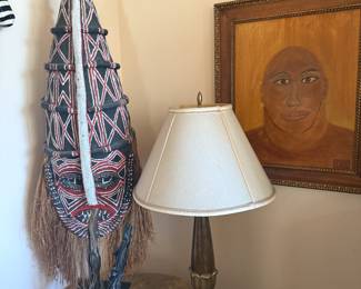 African Masks/lamps & o/c