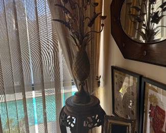 brass candle holder .. pineapple shape