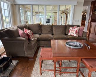 Light Brown/Dark Beige Sectional Sofa