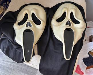 these are old scream masks, but not anywhere from the original film
that started it all