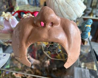 I love these Partial old math made in the 30s and 40s. It’s a partial the bottom portion between the eyes and the mouth but it’s just exquisite and it’s detailing and and it’s offered for sale.
