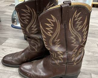 another pair of cowboy boots around the same size