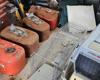 VTG marine gas cans, life jackets, cars, and pet taxis