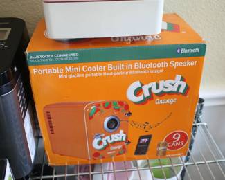 Orange Crush Mini Cooler W/ Bluetooth Speaker