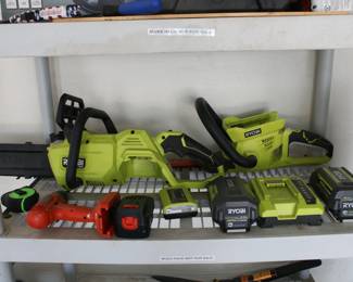 Ryobi Chainsaw, Ryobi Hedge Trimmer, Tools