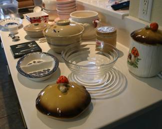 Vintage Merry Mushroom Cannister, Kitchenware