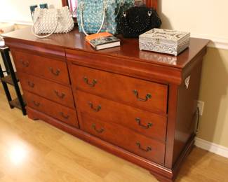 Eight Drawer Dresser & Mirror