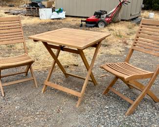 Teak table and chairs