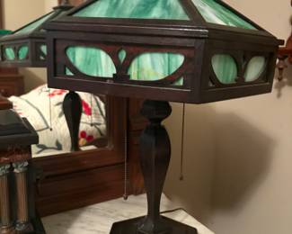 Tiffany styles lamp made from wood - must see!!!