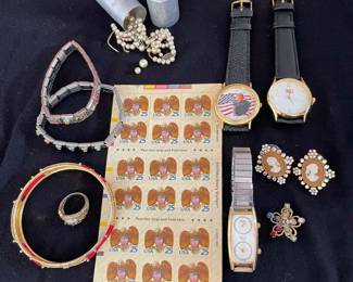 HKM066 - Vintage Jewelry - Watches, Rings, Bracelets, Cameo & More