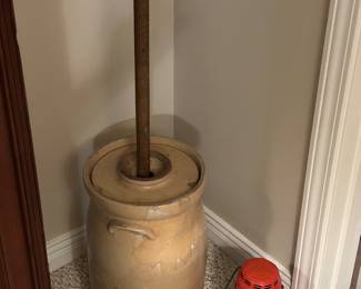churn and railroad lantern