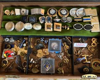 cuff links and pins