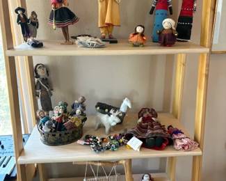 Navajo weaver and other folk art dolls