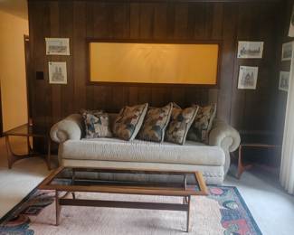 Sweet mid century coffee table and end tables