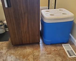 Small fridge works. Cooler