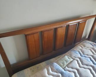 MCM walnut headboard/footboard