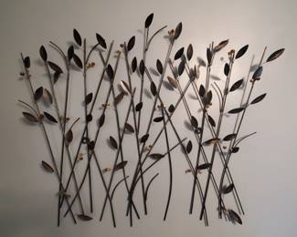 Metal wall art approx 3' wide x 2.5' tall