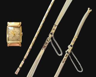 10k GoldFilled Bulova Watch Face and Bracelets