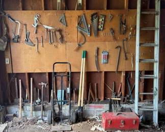 Mystery Tool Wall Ladder, Dolly, Toolbox, More