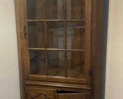 Vintage Wooden Corner Hutch