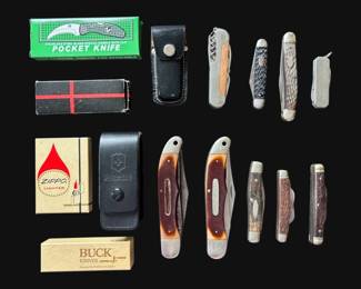 Vintage Pocket Knives Zippo Lighter