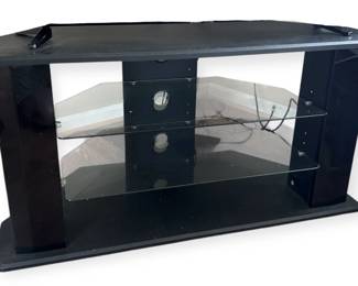 Black TV Stand w Shelving