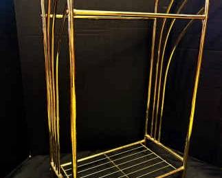Mid Century Brass Towel Rack