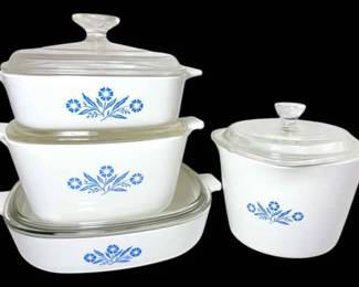 008 Corningware Blue Cornflower Casserole Dish Sauce Maker