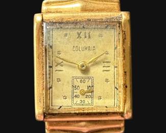 003 14k Gold Watch Face by Columbia 15.26g
