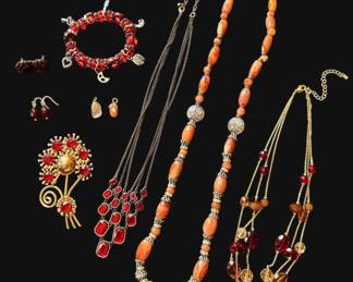 Red Orange Costume Jewelry