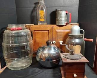 Wood Spice Cabinet, Dandy Deluxe Butter Churn, Penquin Ice Bucket More