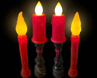 Vintage Blow Mold Candles 4 Total