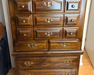 Wooden Five Drawer Dresser