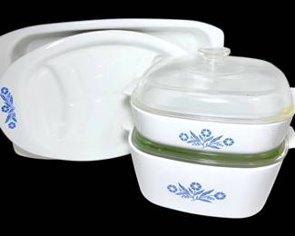 Corningware Blue Cornflower Serving And Casserole Dishes