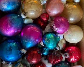 Vintage Christmas Including Shiny Brite Ornaments More