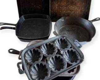 Cast Iron Skillets, Muffin Pans, More