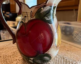 $22~ FRUIT MOTIF LEMONAIDE PITCHER