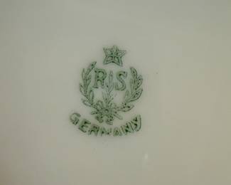 $36~ RS GERMANY LUSTERWARE OVAL FLORAL SERVING DISH