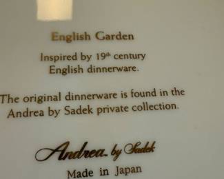 $32~ VTG ANDRE BY SADEK FLORAL CAKE SERVING SET