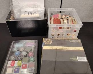 Rubber Stamp, Ink Pad, and Cardstock Craft Lot