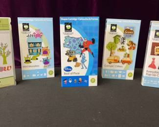 CRICUT Cartridges PIXAR, Mini Monsters, Bloom, Camping Critters PopUp Cards