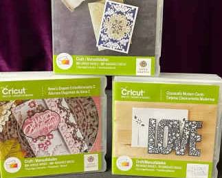 CRICUT Cartridges Classically Modern Cards, Annas Lace Cards, And Annas Elegant Embellishments
